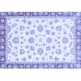 thumbnail image 1 of Ahgly Company Machine Washable Indoor Rectangle Oriental Blue Traditional Area Rugs, 5' x 8', 1 of 4