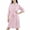 Pink, variant on Unique Bargains Women's Nightgown 3/4 Sleeve Kimono Robe Waffle Bathrobe with Pockets Gray m