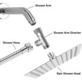 thumbnail image 5 of Desviador de 3 vías de acero inoxidable, conector en T flexible con tapa móvil para válvula en ángulo, rociador, brazo de ducha, 5 of 5