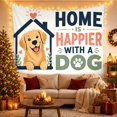 thumbnail image 3 of Golden Retriever Inside House Silhouette Whimsical Rustic for Animal Lovers, Home Decor Wall Art, Birthday Gift, Tapestry Wall Hanging for Bedroom and Nursery, 3 of 6