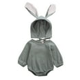 thumbnail image 1 of Newborn Baby Girls Clothes Romper Jumpsuit Bodysuit+Rabbit Ear Hat Outfits, 1 of 5