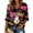 65#Hot Pink, variant on Halloween Shirts for Women Cute Ghost Graphic Tee Oversized 3/4 Sleeve V Neck T-Shirt Funny Pumpkin Print Spooky Fall Top