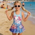 thumbnail image 3 of Uourmeti Cartoon Axolotl Underwater Swim Dress for Girls - Sleeveless Skirted One Piece Bathing Suit, Quick Dry & Stretchy for Beach Pool Vacation, 3 of 8