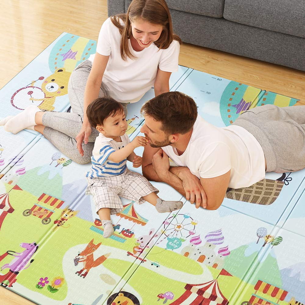 NuoPeng Foldable Baby Play Mat Crawling Mat Kids Folding Mat Large XPE