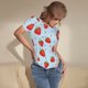 thumbnail image 3 of Balery Strawberry Body de cuello redondo de manga corta para mujer Tops de manga corta Tops básicos-Large, 3 of 7