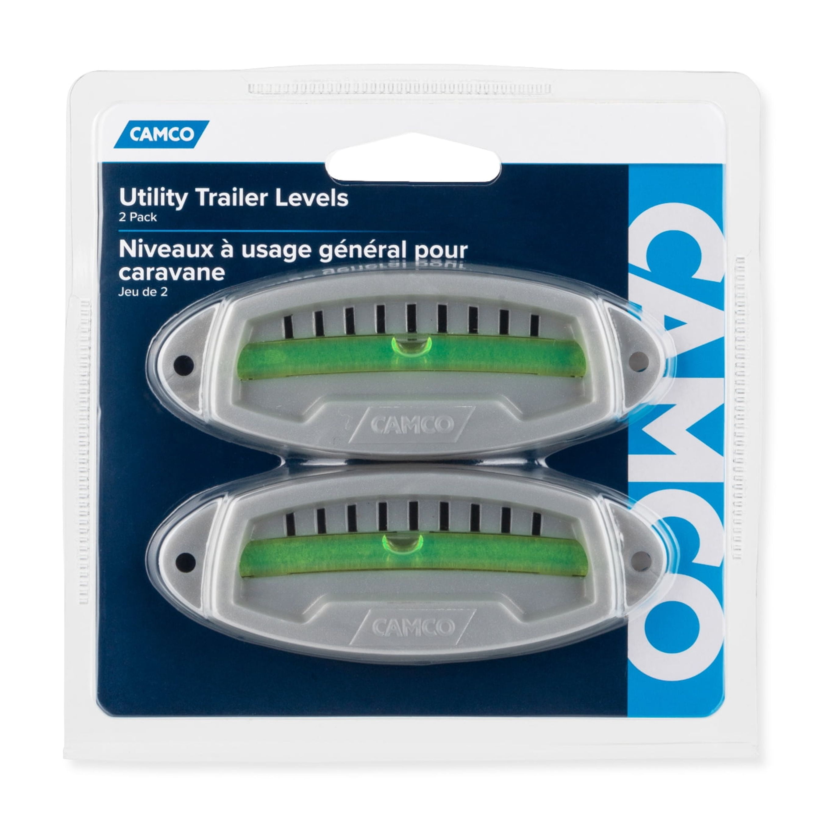 (2 pack) Camco Utility Trailer Levelers - Graduated Markings - Gray, One Size, 2-Pack (25503)