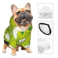 thumbnail image 3 of Fotbe Green Apple Print Small Dog Sweater Hoodies Pet Grey Hooded Soft Fleece Sweatshirts with Pocket Fall Winter Puppy Cat Sweaters Warm Clothes-Medium, 3 of 7