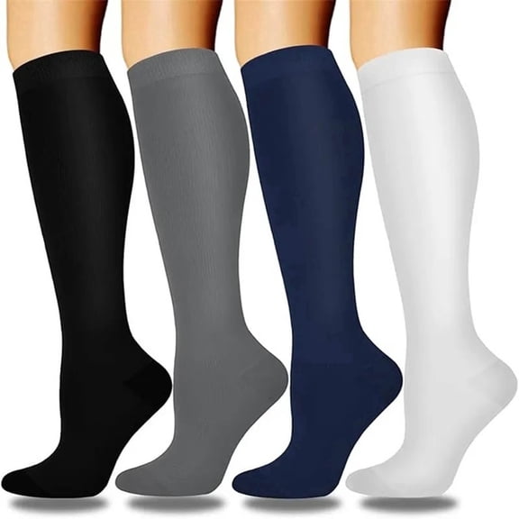 ssuyfkrb 4PC Womens Socks,Compression Socks for Women,Running Socks,Shaping,Supportive,Nylon,Spandex,Light Blue,S/M