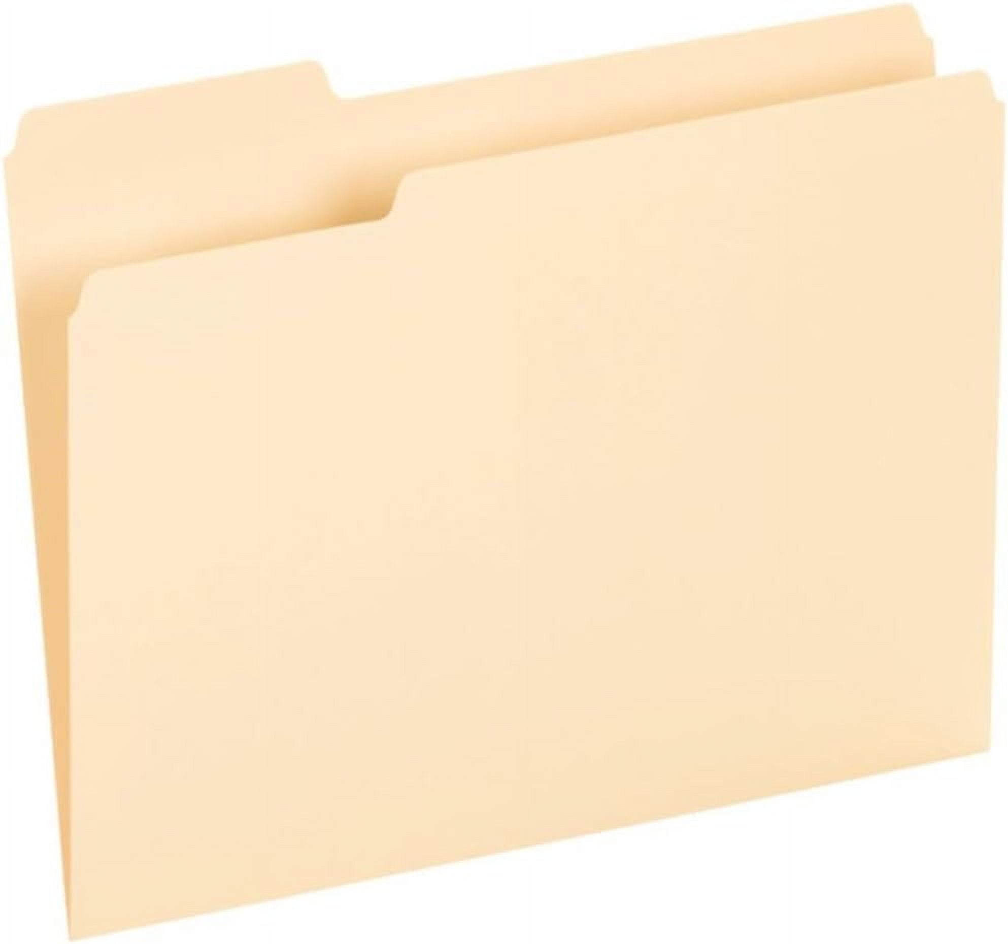 File Folders, Letter Size, 8-1/2" x 11", Classic Manila, 1/3-Cut Tabs in Left, Right, Center Positions, 100 Per Box (65213)