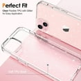 thumbnail image 3 of Entronix Funda Transparente con Purpurina Brillante para iPhone 15, Carcasa Fina, Antiamarilla y a Prueba de Golpes, Transparente, 3 of 6