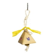 Plucky Pyramid - Playfuls Forage & Engage Pet Toy, Beige & Yellow