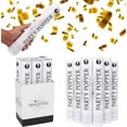 thumbnail image 2 of Clover Products Confetti Poppers Premium Large Confetti Cannon - 6 Pack Gold Mylar | Launches 20-25ft | Celebrations, New Year's Eve, Birthdays and Weddings, 2 of 6
