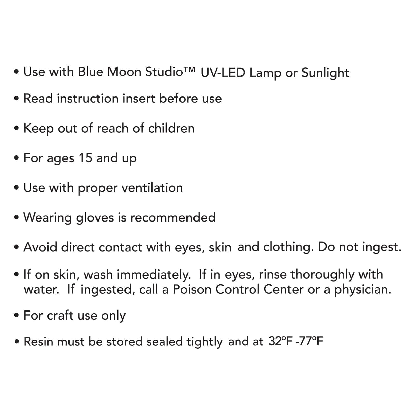 Blue Moon Studio UV Resin Craft Hard Type Resin, 2oz., 6 Pack