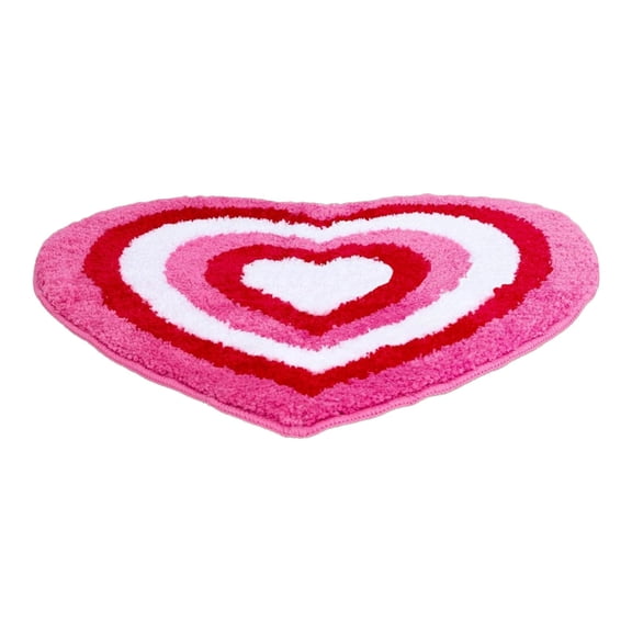 Carpet,Valentine's Day Heart Shaped Carpet Valentine's Day Bathroom Decoration Non Slip Bathroom Mat Red Bathroom Decoration Heart Rug Washable Heart Shaped Floor & Door Mat Welcome