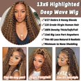 thumbnail image 2 of Pelucas con encaje en la parte delantera Tuviso Hair Ombre Highlight Deep Wave, 26 pulgadas, 2 of 8
