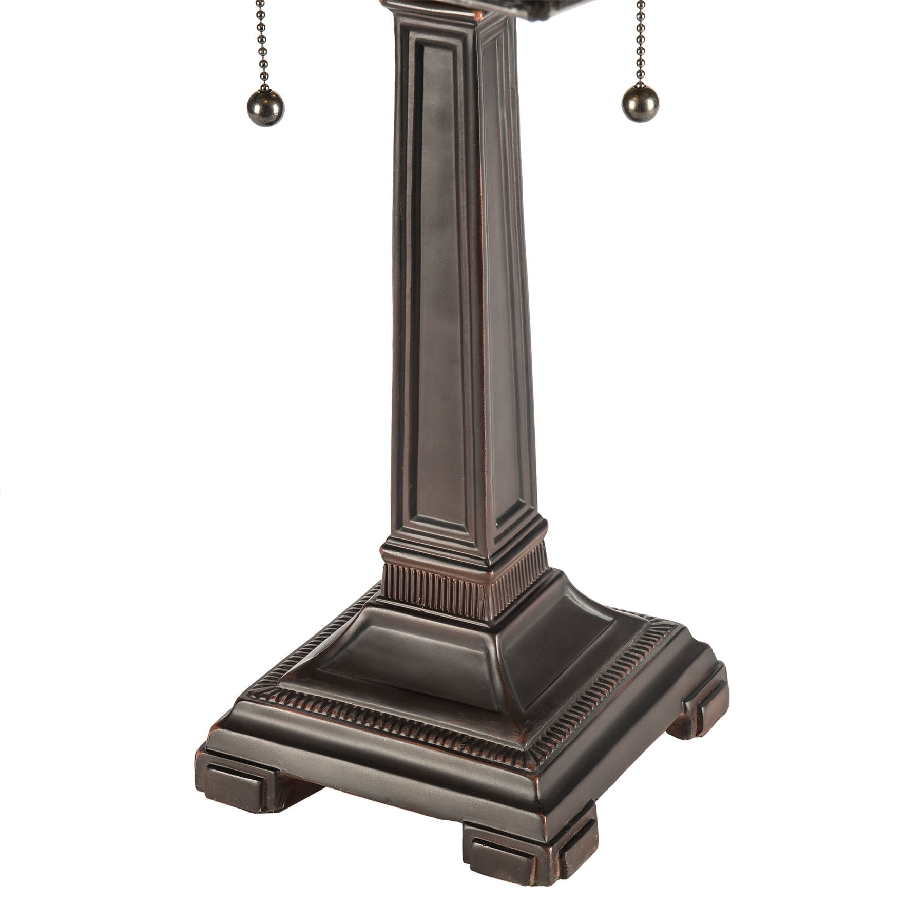 2-Light Tiffany-Style Table Lamp Art Glass Geometry Shape Desk Lamp