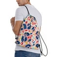 thumbnail image 3 of Bingfone Abstract Leopard Print Drawstrings Backpacks Bags For Men Women Gym Drawstrings Bag, 3 of 9