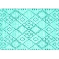 thumbnail image 1 of Ahgly Company Machine Washable Indoor Rectangle Solid Turquoise Blue Modern Area Rugs, 2' x 4', 1 of 4