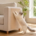 thumbnail image 3 of 11.8 x 23.6 Inches Self-Adhesive Cat Scratching Pad, Cuttable Scratch Mat for Furniture, Reusable Sofa Protector for Cats(Khaki), 3 of 5