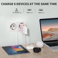 thumbnail image 3 of Adaptador de viaje EPICKA, enchufe de alimentación universal con 3 USB-C y 2 USB-A, 3 of 7