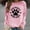 Pink, variant on jsaierl Womens Sweatshirt Round Neck Dog Paws Graphic Top Long Sleeve Dressy Casual Shirt Comfy Novelty Pullover Sweatshirt