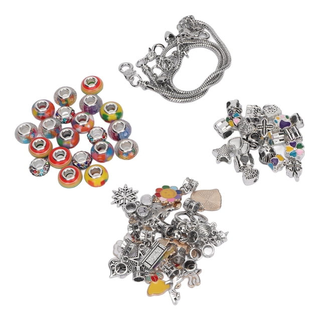 Charm Bracelet Making Kit, Jewelry Making Kit Enjoy Entertainment Easy To Use Small Portable For Gifts Green,Colorful,Pink K9