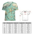 thumbnail image 2 of Beach Seashell Starfish Women's Short Sleeve Tops Casual Blouses T Shirt, 2 of 6