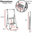 thumbnail image 2 of BirdRock Home 2-Step Slim Aluminum Step Ladder, 2 of 8