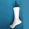 thumbnail image 3 of Modelo de pie blanco con gancho, fácil de colocar, apto para hombres y mujeres, para exhibición de calcetines Derecha kusrkot maniquí de pie blanco, 3 of 8