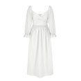 thumbnail image 4 of Gspmoly Robes d'Été pour Femmes, Robe Longue Décontractée à Manches Courtes d'Été à Col en V pour Femmes, Robes Formelles pour Femmes Économies, 4 of 5