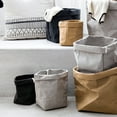thumbnail image 2 of BESTYASH Resistant Washable Kraft Paper Bag Black Decorative Organizer for Storage, 2 of 8