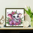 thumbnail image 6 of Elephant on a Flower Bush Diamond Art Painting Kit, 6 of 7