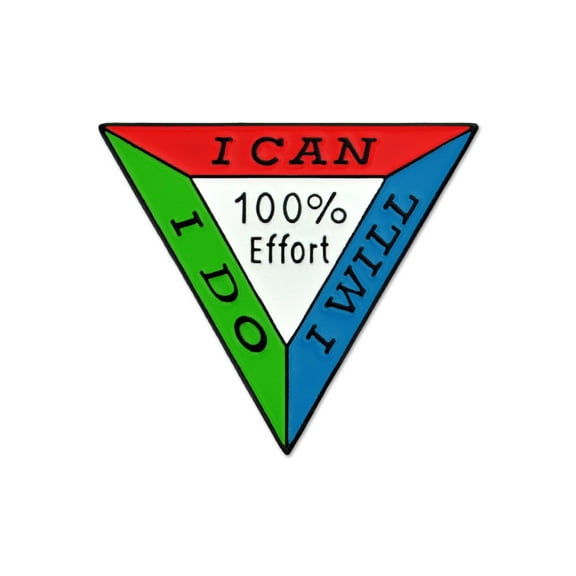 100% Effort Motivational Corporate Enamel Lapel Pin