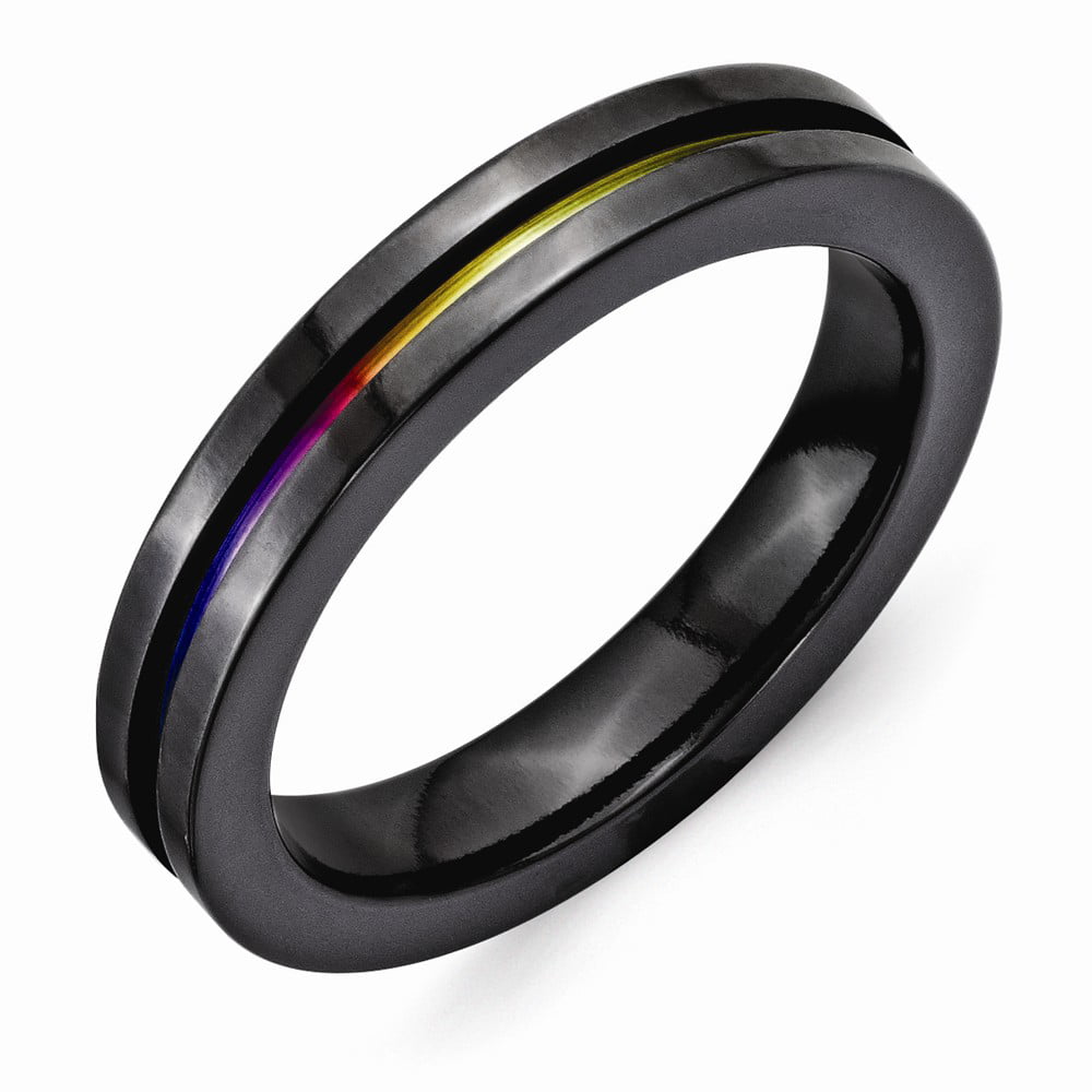 4mm Ladies Titanium Ring Multi Grooved Wedding Ring Band 