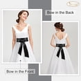 thumbnail image 3 of Women Dress Sash Bridal Belt Wedding Party Bridal Satin Waist Belts for Party Special Occasion 3.7'' Wide, 3 of 7