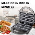 thumbnail image 4 of Corn Dog Waffle Maker,850W Hot Dog Waffle Machine with Non-stick Coating Plate, 6 Corn Dogs Maker Toaster ,Black, 4 of 7