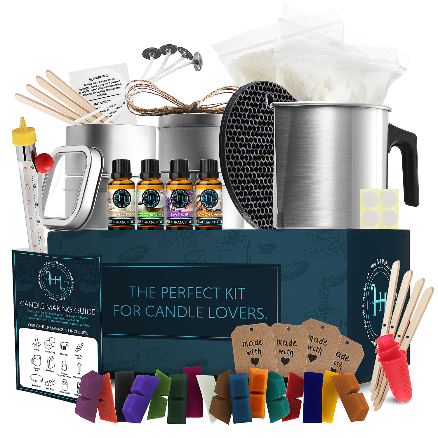 Wicks Rich Scents Tins & More Dyes KYONANO Candle Making Kit Easy to Make Colored Candle Soy Wax Kit Include Wax Wicks Rich Scents Tins & More Dyes KYONANO Candle Making Kit Easy to Make Colored Candle Soy Wax Kit Include Wax