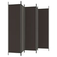 thumbnail image 3 of vidaXL 6-Panel Room Divider Brown 300x200 cm Fabric, 3 of 5