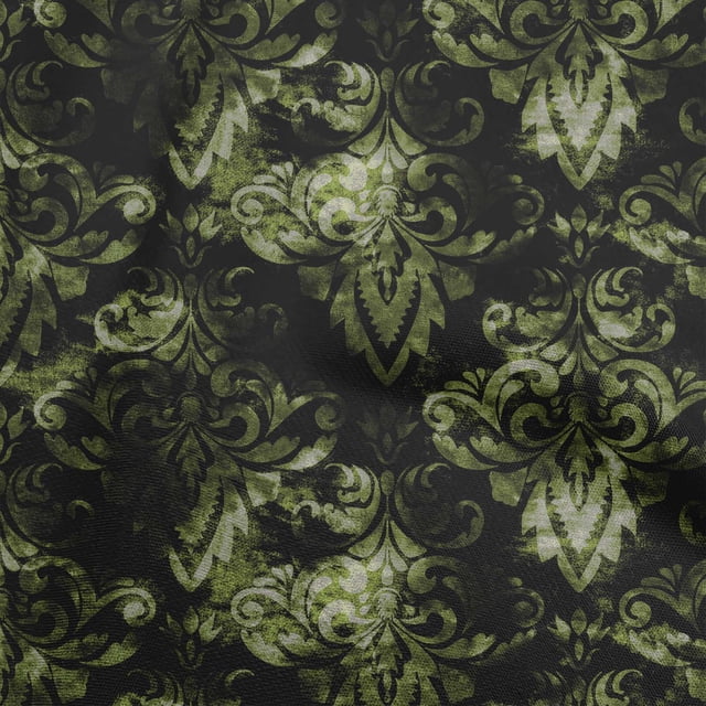 oneOone Rayon Light Green Fabric Damask Sewing Craft Projects Fabric Prints By Yard 56 Inch Wide
