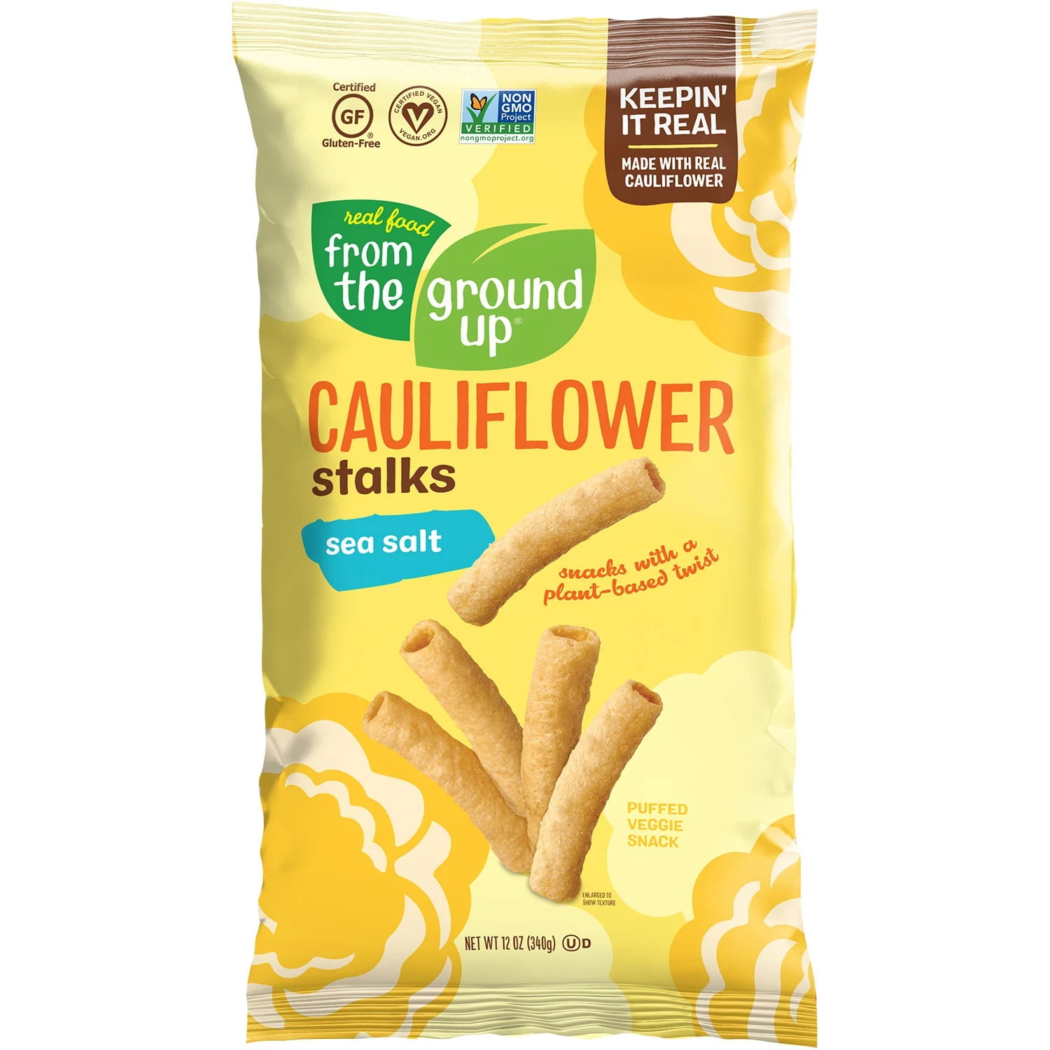 Real Food From The Ground Up Cauliflower Sea Salt Stalks (12 Ounce