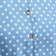 thumbnail image 6 of FRSASU Women's Notch Lapel Vintage Short Sleeve Cocktail Swing Dress Polka Dot 1950s Rockabilly Prom Midi Dress Blue, 6 of 8
