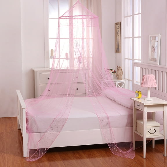 Kids Galaxy Collapsible Hoop Sheer Mosquito Net Bed Canopy