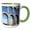 Green/White, variant on 3drose, Aqueduct of Segovia, Famous Roman Aqueduct Segovia, Spain, 11oz Magic Transforming Mug