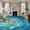 Black, variant on Rectangle Area Rugs 2 x 3 Ft, Summer Santa Non-Slip Residential Carpet, Blue Ocean Oil Painting Swimming Ring Indoor Crawling Mats Runner Rugs for Living Room/Dining Room/Bedroom