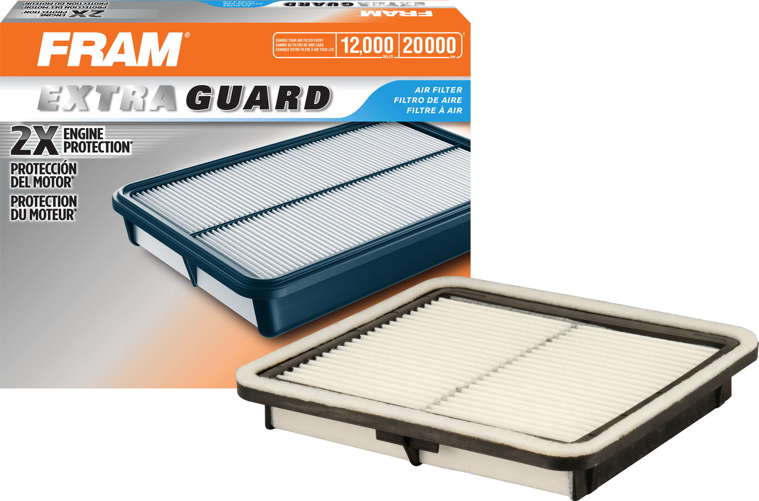 Air Filter-Extra Guard Fram CA11258 2x Engine Protection 