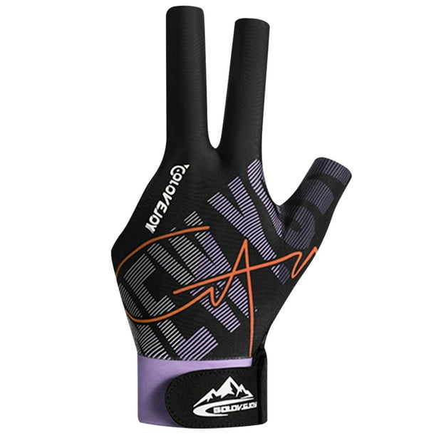 Guantes de Billar Hugtrwg Antideslizantes 3 Dedos Elásticos y Suaves para Hombres Mujeres