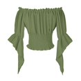 thumbnail image 3 of Blusa Mingyuezai Renaissance Peasant con hombros descubiertos 2XL para mujer, 3 of 6