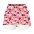 thumbnail image 3 of CPNG Girl's Athletic Skorts Sporty Skirts with Shorts High Waisted Stretchy Skort Casual Heart Print Sporty Skorts, 3 of 6