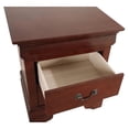 thumbnail image 4 of Maklaine Contemporary 2 Drawer Nightstand in Cherry - Fully Assembled, 4 of 7