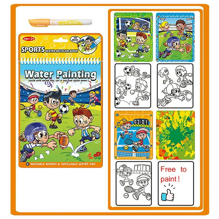 Water Canvas Children'S Water Painting Book Graffiti Coloring Book Drawing  Toys Early Education Water Painting Book Can Be Painted Repeatedly Pool
